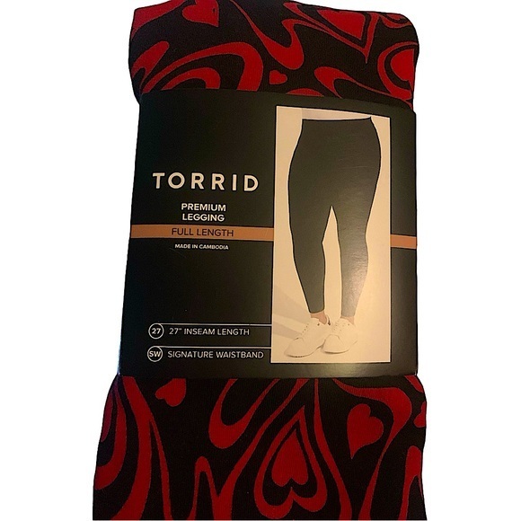 TORRID Swirling Hearts Full Length Leggings NWT - Picture 6 of 9